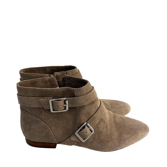 Sole Society Taupe Suede Side Zip Ankle Boots size 8.5 - Picture 4 of 9